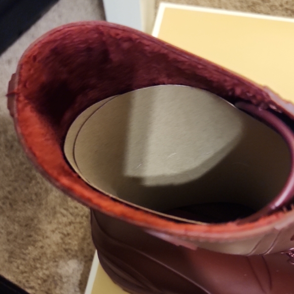 Michael Kors Dark Red Lace-Up Boots - Picture 4 of 4